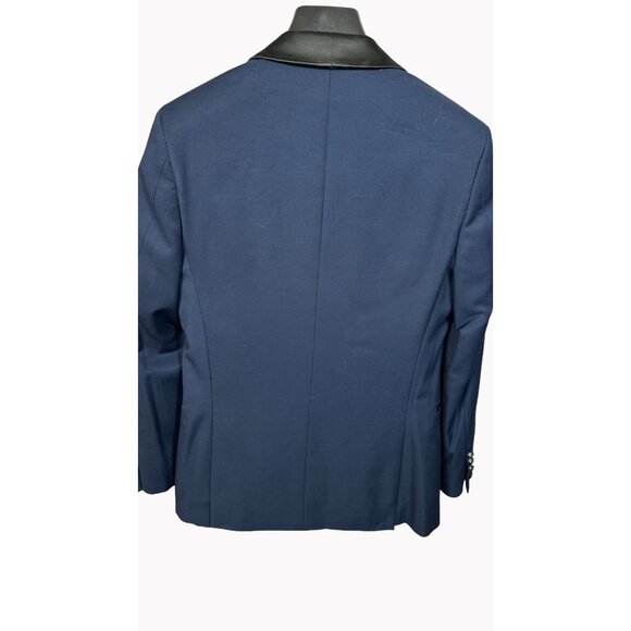 COPY - NEW Bellio 34 Slim Fit Navy Black Tuxedo Jacket & 28S Pants Set unhemmed - Picture 4 of 6